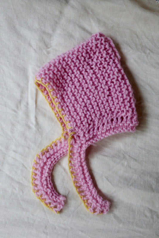 Knitted Bonnet Pink