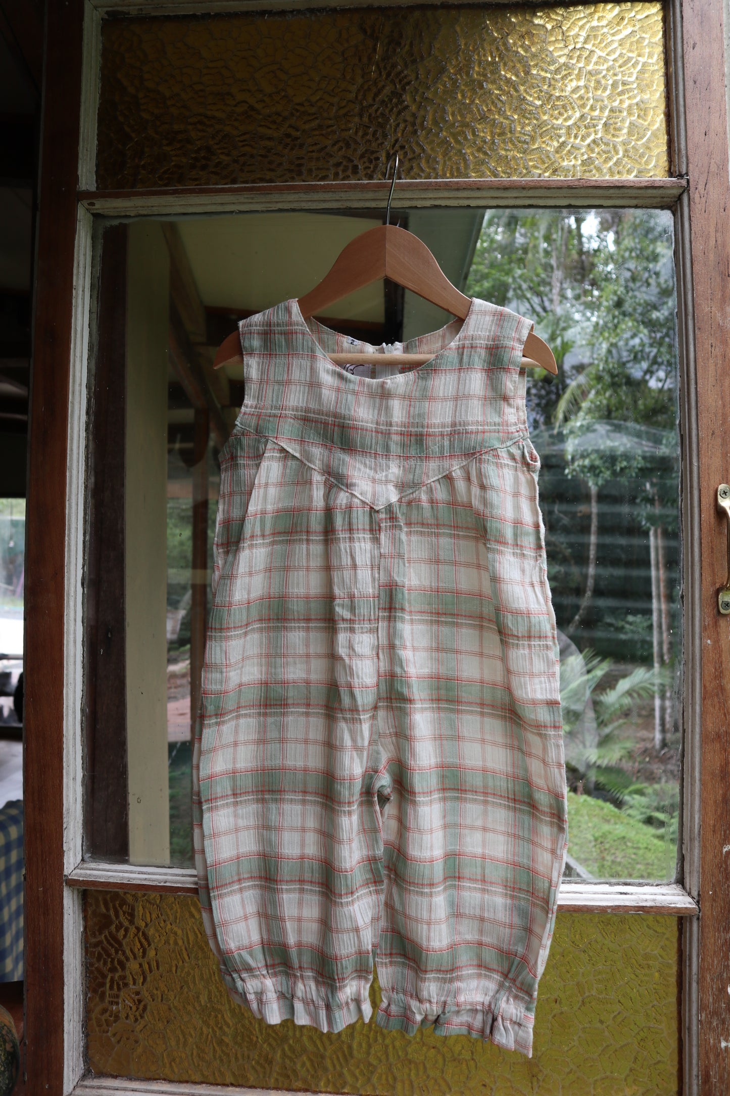 Jester Jumpsuit Sage Check