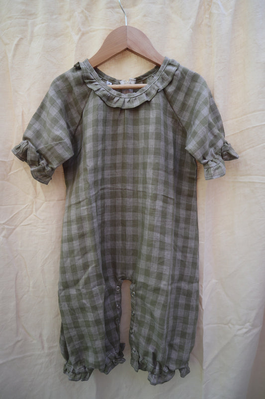 Poppy Jumpsuit Green Check