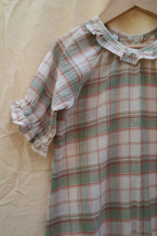 Poppy Jumpsuit Sage Check