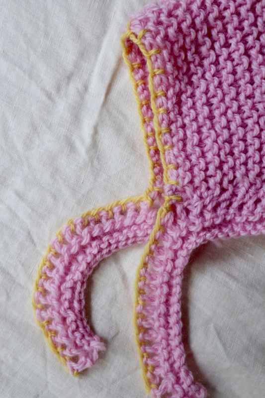 Knitted Bonnet Pink