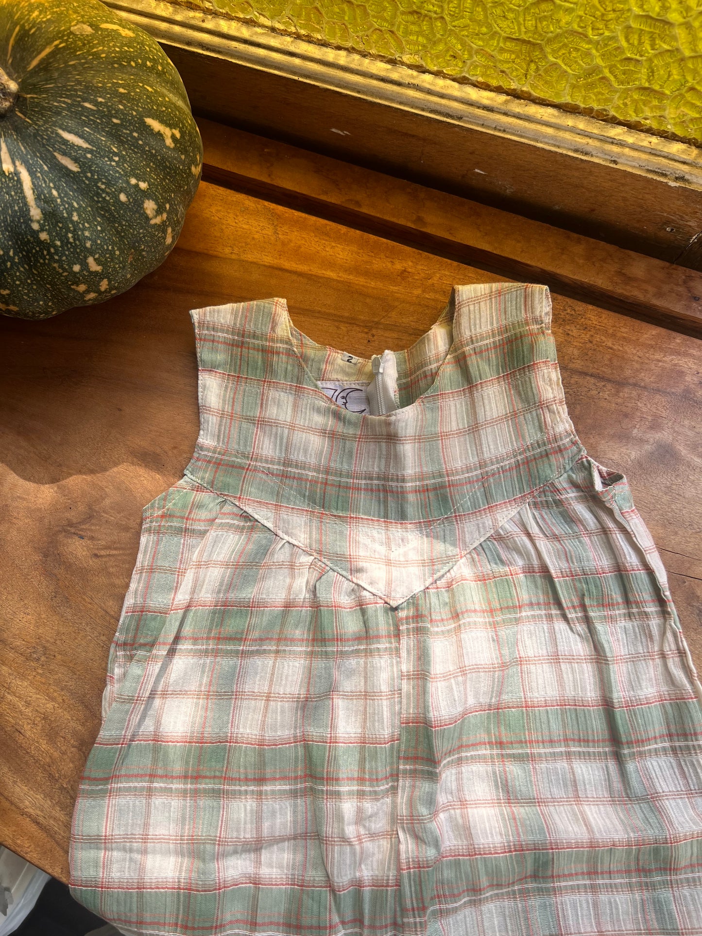 Jester Jumpsuit Sage Check